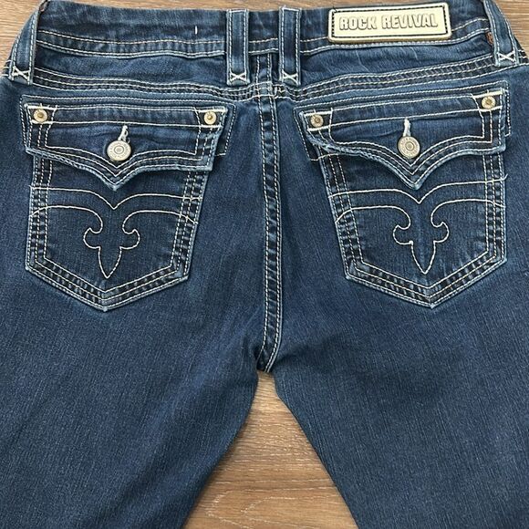 Rock Revival Jessica Straight Denim Jeans Sz 31 - Picture 6 of 15